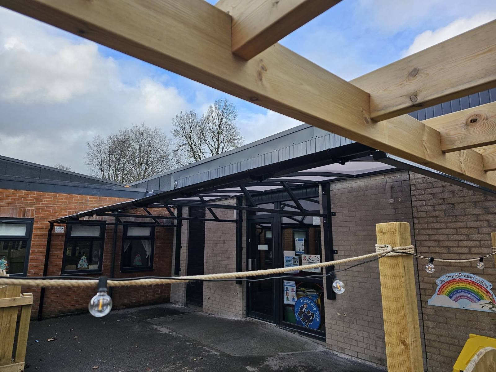 Playground canopy at St Luke’s CE Primary, Heywood
